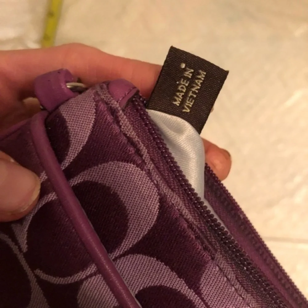Coach purple signature c wristlet bag